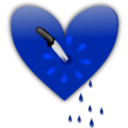 download Broken Heart clipart image with 225 hue color