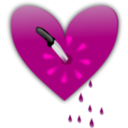 download Broken Heart clipart image with 315 hue color