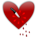 download Broken Heart clipart image with 0 hue color