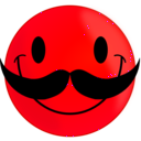 download Smile With Mustache clipart image with 315 hue color