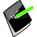 download Pencil And Note Pad clipart image with 90 hue color