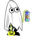 download Ghost Trick Or Treater clipart image with 45 hue color