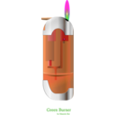 download Green Burner 01 clipart image with 270 hue color
