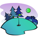 download Golf Course clipart image with 90 hue color