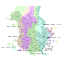 download Usa Canada Time Zone Map clipart image with 45 hue color