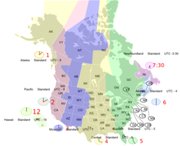 Usa Canada Time Zone Map