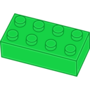 download Green Lego Brick clipart image with 45 hue color