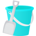 download Bucket clipart image with 135 hue color