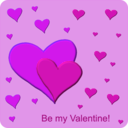 download Be My Valentine clipart image with 315 hue color