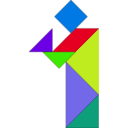 download Tangram clipart image with 45 hue color