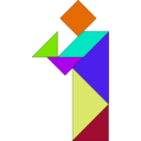 download Tangram clipart image with 225 hue color