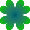 download Four Leaf Clover clipart image with 45 hue color
