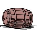 download Large Barrel clipart image with 315 hue color