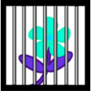 download Flower Behind Bars clipart image with 135 hue color