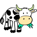 download Grass Eating Cow clipart image with 45 hue color
