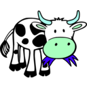 download Grass Eating Cow clipart image with 135 hue color