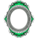 download Oval Frame clipart image with 90 hue color