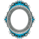 download Oval Frame clipart image with 135 hue color
