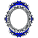 download Oval Frame clipart image with 180 hue color