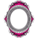 download Oval Frame clipart image with 270 hue color