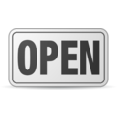 Open Sign Plastic