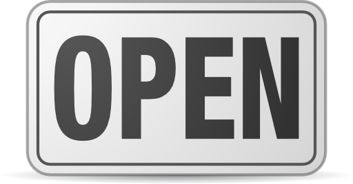 Open Sign Plastic