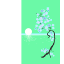 download Sakura clipart image with 270 hue color