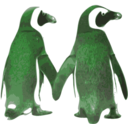 download Tux Love clipart image with 270 hue color