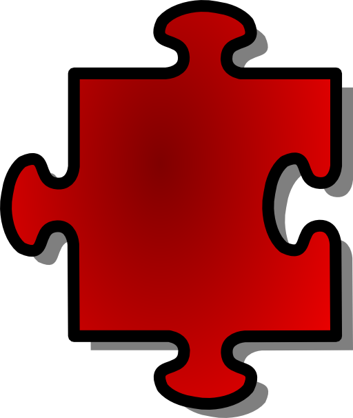 Red Jigsaw Piece 07