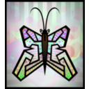 download Abstract Butterfly clipart image with 90 hue color