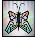 download Abstract Butterfly clipart image with 180 hue color