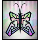 download Abstract Butterfly clipart image with 270 hue color