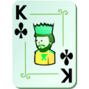 download Ornamental Deck King Of Clubs clipart image with 90 hue color