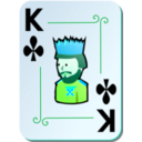 download Ornamental Deck King Of Clubs clipart image with 135 hue color