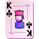 download Ornamental Deck King Of Clubs clipart image with 270 hue color