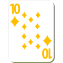 download White Deck 10 Of Diamonds clipart image with 45 hue color