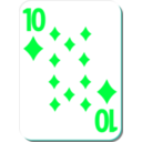 download White Deck 10 Of Diamonds clipart image with 135 hue color