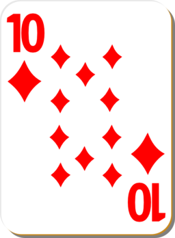 White Deck 10 Of Diamonds