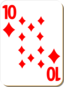 White Deck 10 Of Diamonds