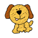 download Doggie clipart image with 0 hue color