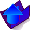 download Folder Home clipart image with 180 hue color
