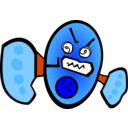 download Angry Cute clipart image with 180 hue color