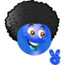 download Big Hair Style Boy Smiley Emoticon clipart image with 180 hue color