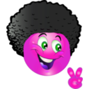 download Big Hair Style Boy Smiley Emoticon clipart image with 270 hue color