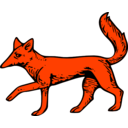 download Fox Passant clipart image with 315 hue color