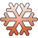 download Snowflake clipart image with 180 hue color