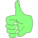 download Thumbs Up clipart image with 90 hue color