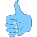 download Thumbs Up clipart image with 180 hue color