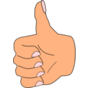 download Thumbs Up clipart image with 0 hue color