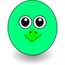 download Funny Chick Face Cartoon clipart image with 90 hue color
